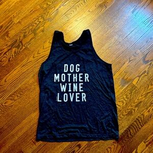 Black Dog Mom Tank - medium